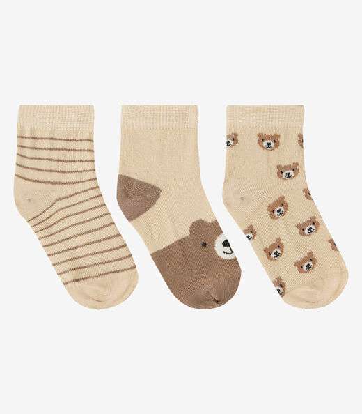 Image_Kit 3 Pares De Meia Cano Curto Infantil Trick Nick Branco