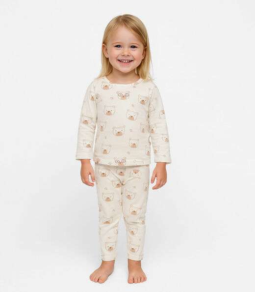 Image_Pijama Infantil Estampado Select Bege