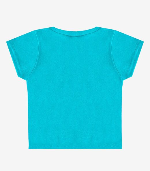Blusa Básica Infantil Manga Curta Lisa Soletex Verde