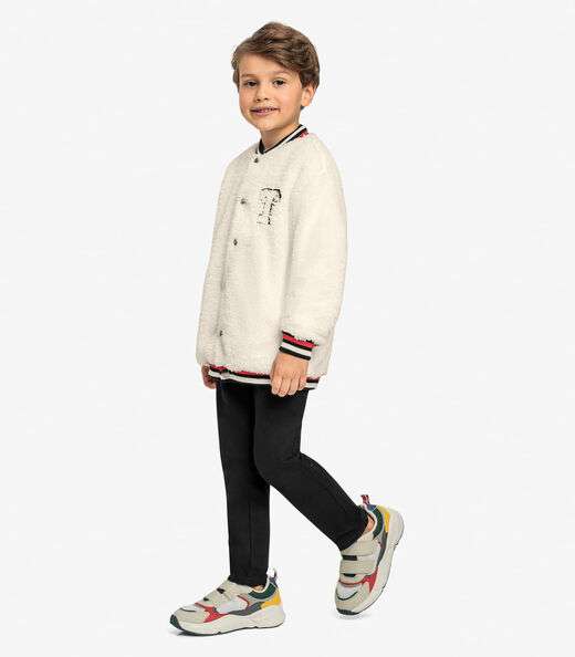 Jaqueta Infantil Masculina Bomber Trick Nick Bege