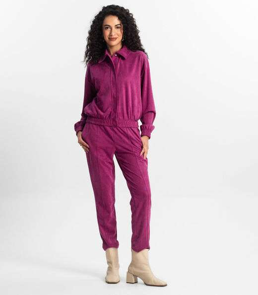 Jaqueta Suede Feminina Rovitex Roxo