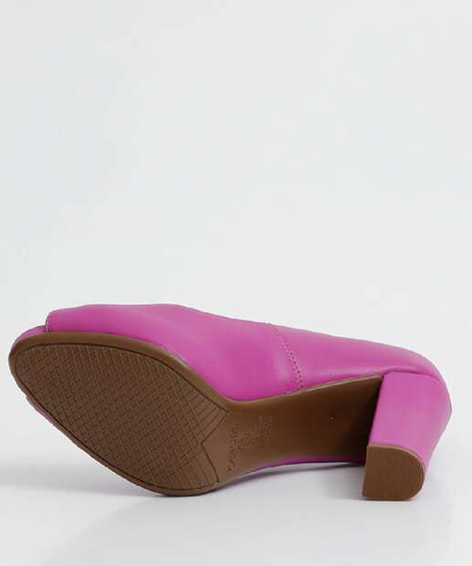 Peep Toe Feminino Meia Pata Salto Grosso Beira Rio 