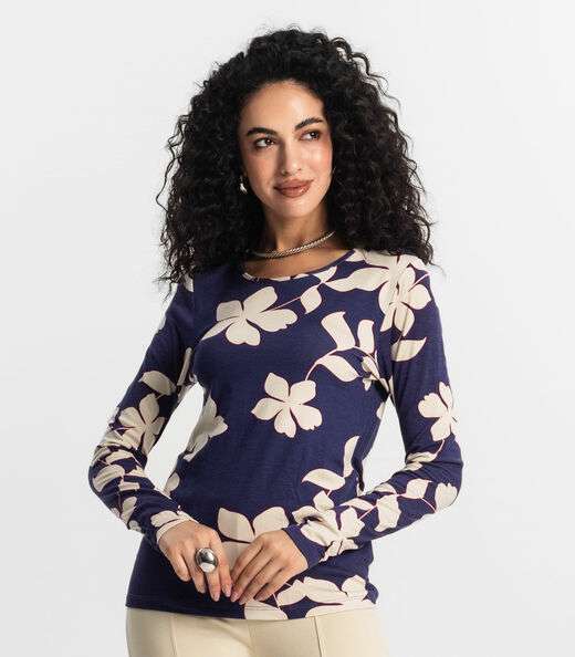 Blusa Manga Longa Feminina Rovitex Bege