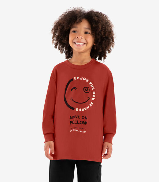 Conjunto Camiseta Manga Longa Com Calça Rovi Kids Marrom