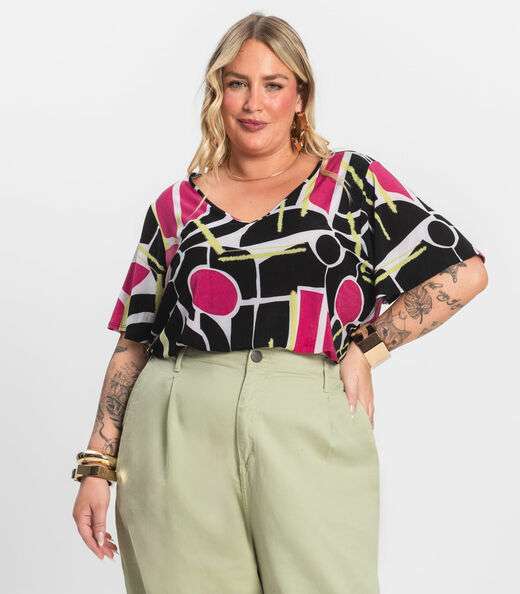 Image_Blusa Feminina Plus Size Infinita Cor Preto