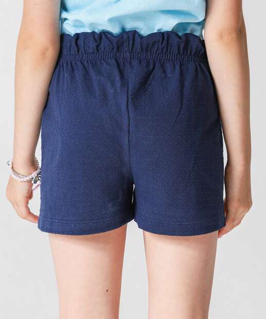 Short Infantil Clochard Textura Marisa Tam 4 a 10 Azul
