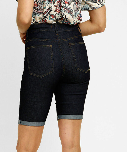 Bermuda Jeans Feminina Ciclista Bolsos Marisa