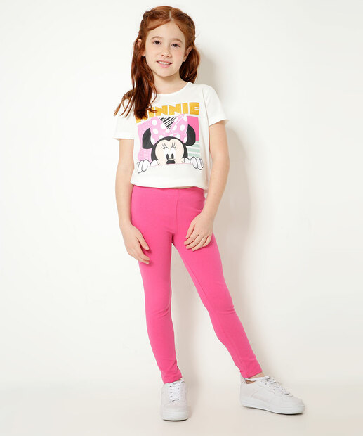 Calça Infantil Legging Básica Cotton Tam 4 a 10