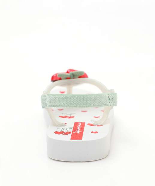 Chinelo Ipanema Infantil Bebê Cereja Branco