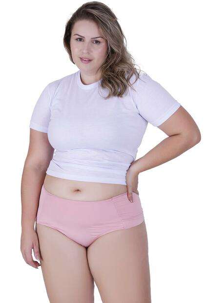 Calcinha Princesa Plus Size Microfibra Concept Lingerie Rosa