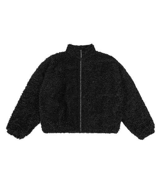 Jaqueta Pelo Alpaca Sintético Secret Glam Preto