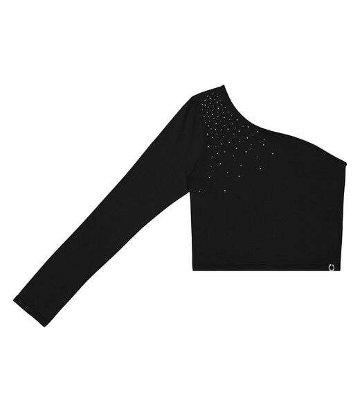 Blusa Juvenil Feminina Um Ombro Só Minty Preto