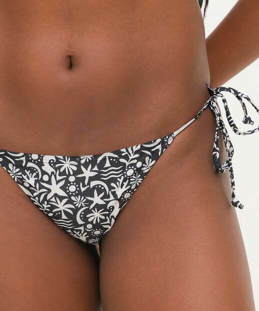 Calcinha Biquíni Estampado Amarração Marisa