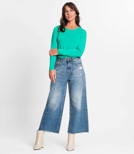 Blusa Feminina Manga Longa Rovitex Verde