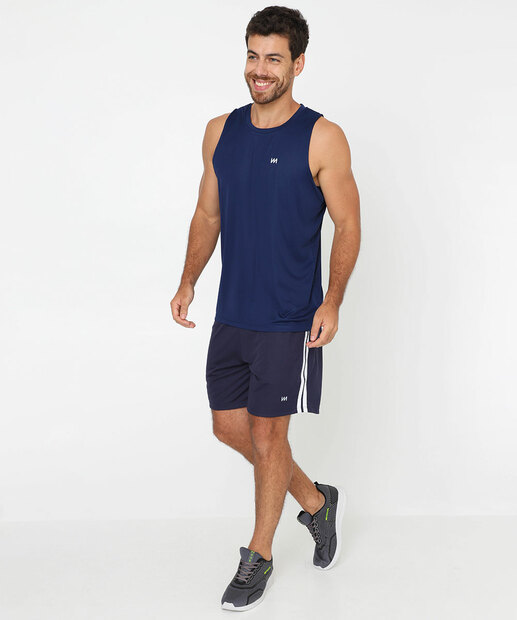 Regata Masculina Básica Fitness MR Azul