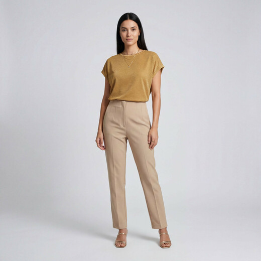 Image_Blusa Feminina Manga Cavada Infinita Cor Marrom