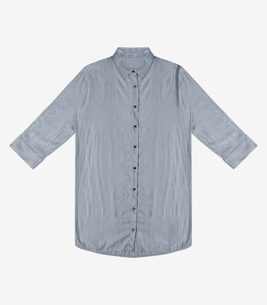 Vestido Chemise Feminino Com Botões Endless Azul