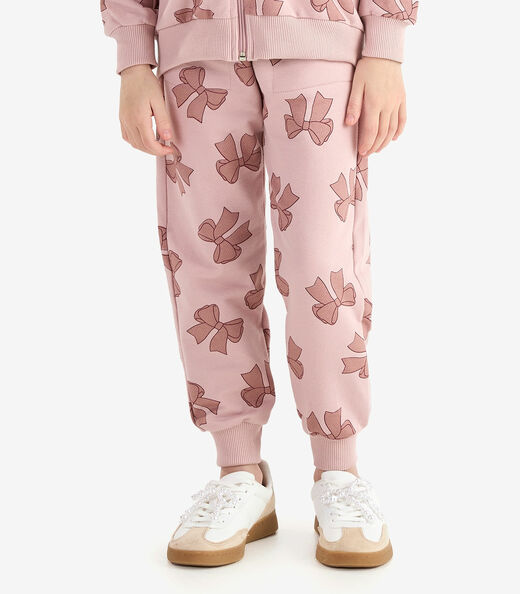 Conjunto Jaqueta e Calça Moletom Sarjado Rovi Kids Rosa