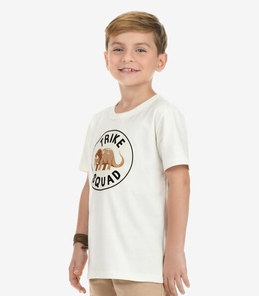 Conjunto Camiseta com Bermuda Menino Rovi Kids Bege