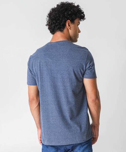 Camiseta Masculina Manga Curta Super Homem Warner Bros Azul