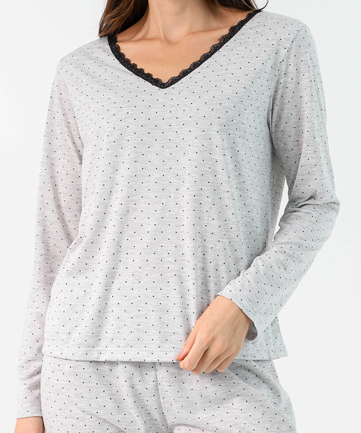 Pijama Feminino Marisa Cinza