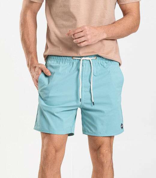 Bermuda Masculina De Microfibra Sarjada Long Bong Azul