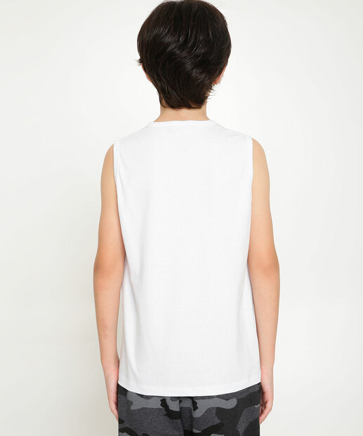 Regata Juvenil Estampa Basquete MR Tam 10 a 16