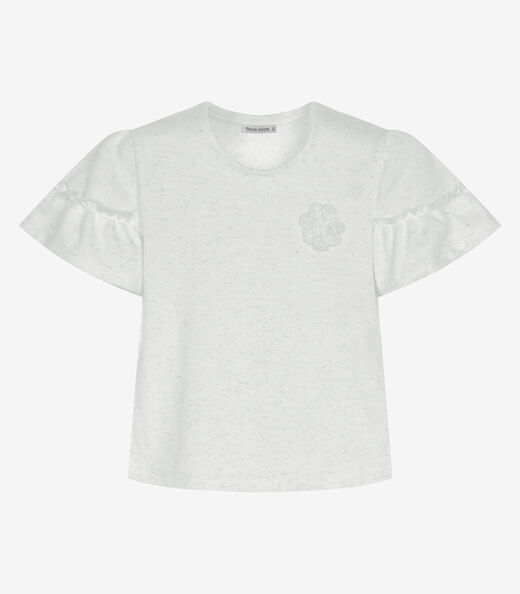 Conjunto Infantil Blusa Com Shorts Trick Nick Bege