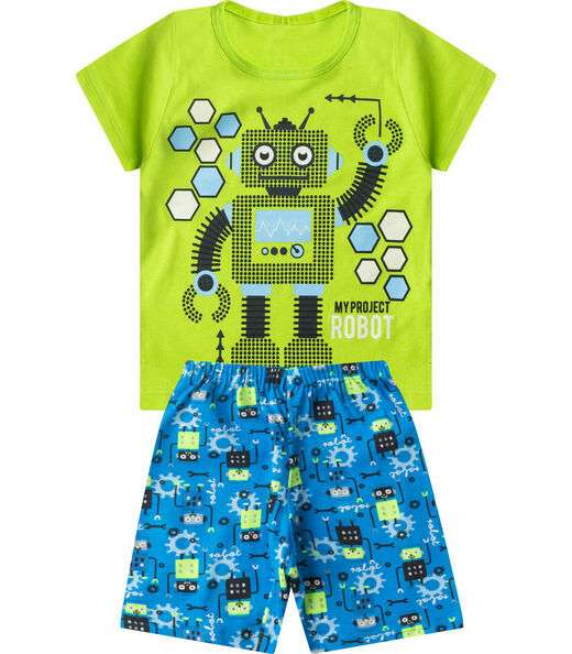 Image_Pijama Infantil Masculino Brilha No Escuro Select Verde