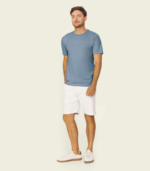 Camiseta Masculina Básica Pique Diametro Azul