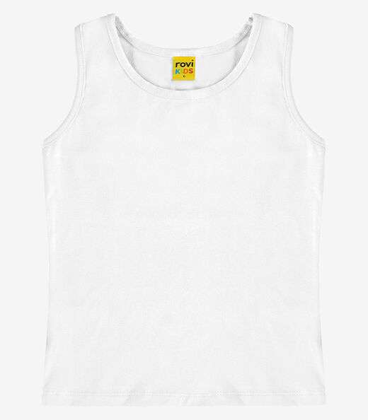 Regata Básica Infantil Feminina Rovi Kids Branco