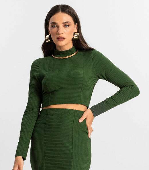 Conjunto de Blusa Com Saia Endless Verde