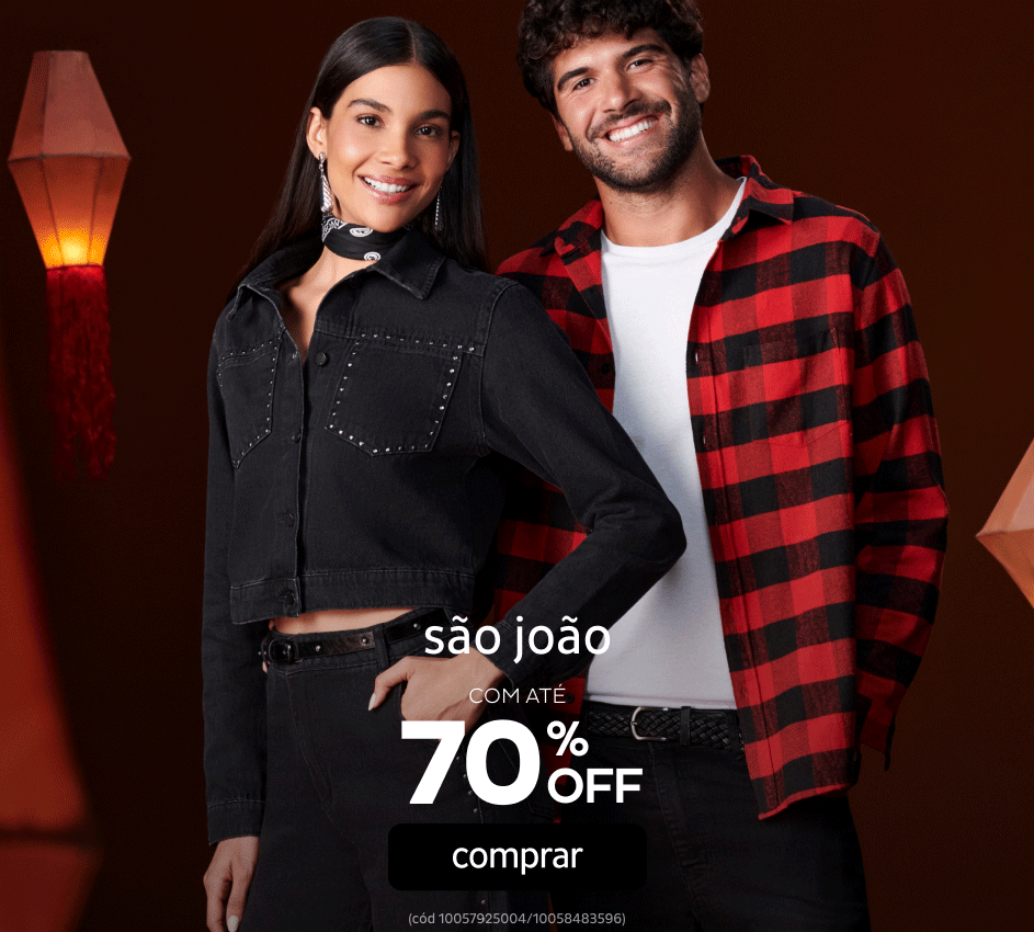 São João para curtir a festa por até 70% OFF