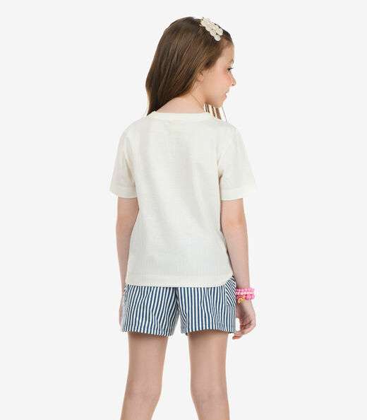 Shorts Moletom Menina Rovi Kids Azul