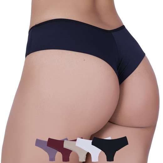 Image_Kit 5 Calcinhas Rainha Microfibra Fio Duplo Concept Lingerie