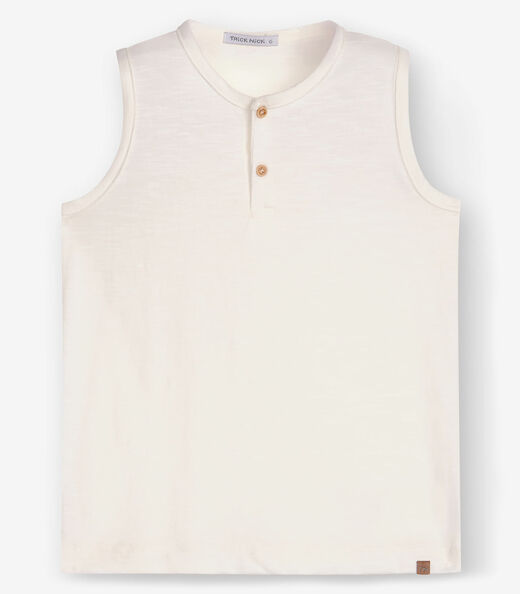 Regata Masculino Meia Malha Maquinetada Trick Nick Bege