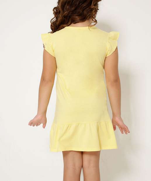 Vestido Infantil Estampa Margarida Disney Tam 4 a 10