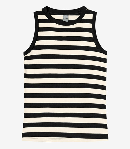 Regata Feminina em Ribana de Viscose Rovitex Preto