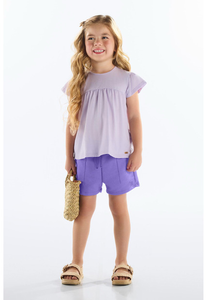 Shorts em Moletom Infantil Feminino Up Baby