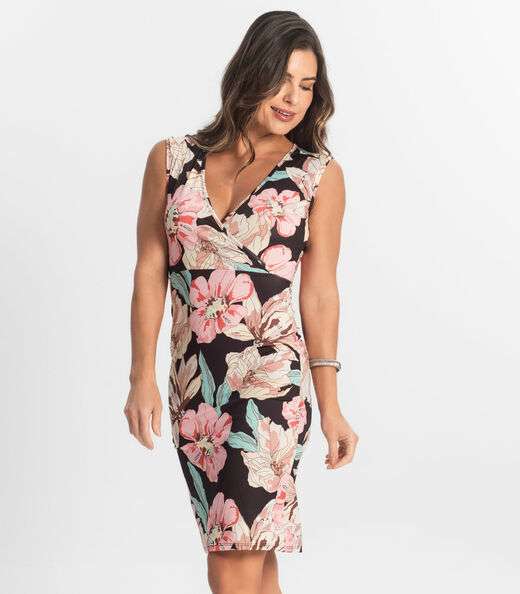 Vestido Feminino Curto Em Liganete Select Preto