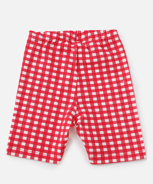Conjunto Infantil Estampa Morango Tam 1 a 3 Off White