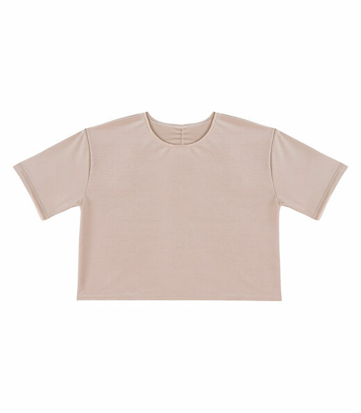 Blusa Feminina Básica Malha Suplex Infinita Cor Marrom
