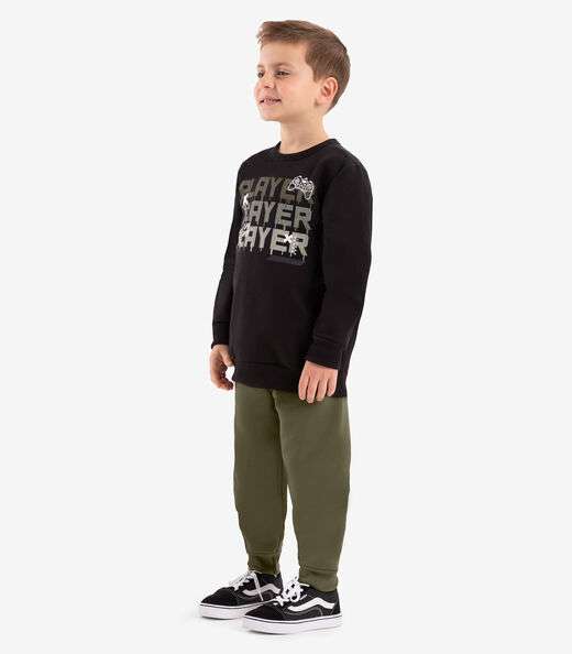 Image_Conjunto Infantil Blusão Com Calça Rovi Kids Preto
