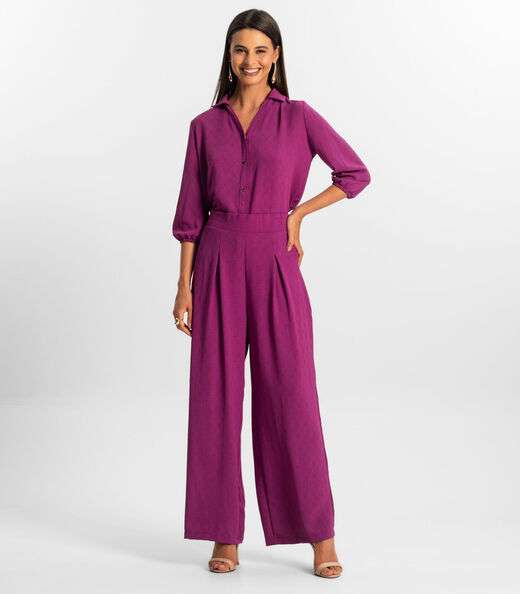 Camisa 3/4 Feminina Rovitex Roxo