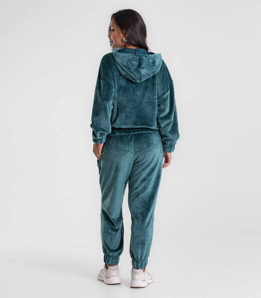 Conjunto Blusão Com Calça Endless Plush Feminina Verde