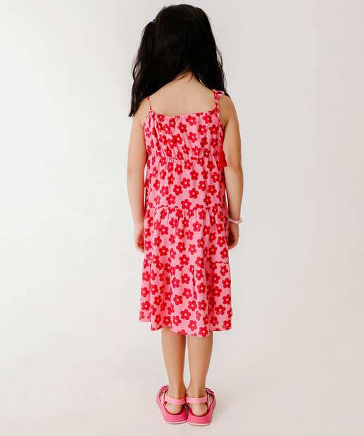 Vestido Infantil Estampado Tam 4 a 10