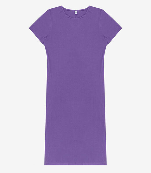 Vestido Feminino Midi Plus Size Infinita Cor Roxo