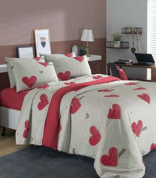 Image_Jogo Capa de Edredom Queen 3 Peças Lar e Lazer Cinza