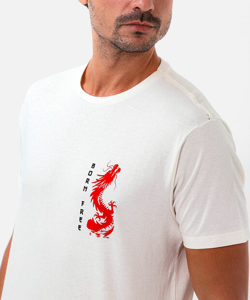 Camiseta Masculina Manga Curta Marisa Off White