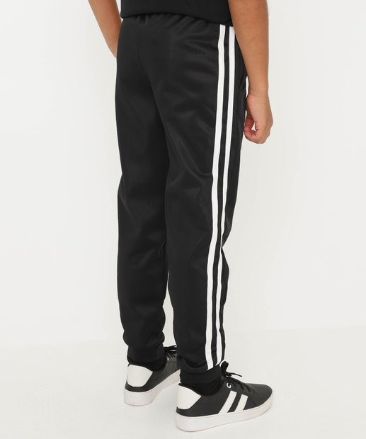 Calça Infantil Jogger Helanca Marisa Tam 4 a 10 Preto